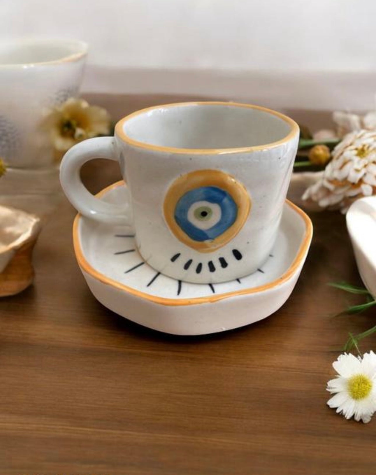 Exclusive Evil Eye Mug & Saucer Set