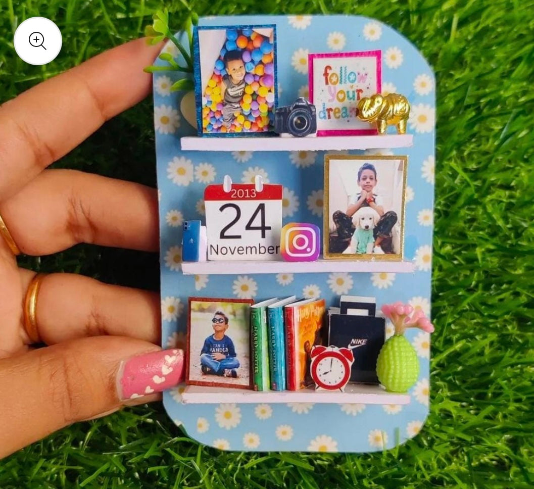 Customised Miniature Shelf Photo Fridge Magnet