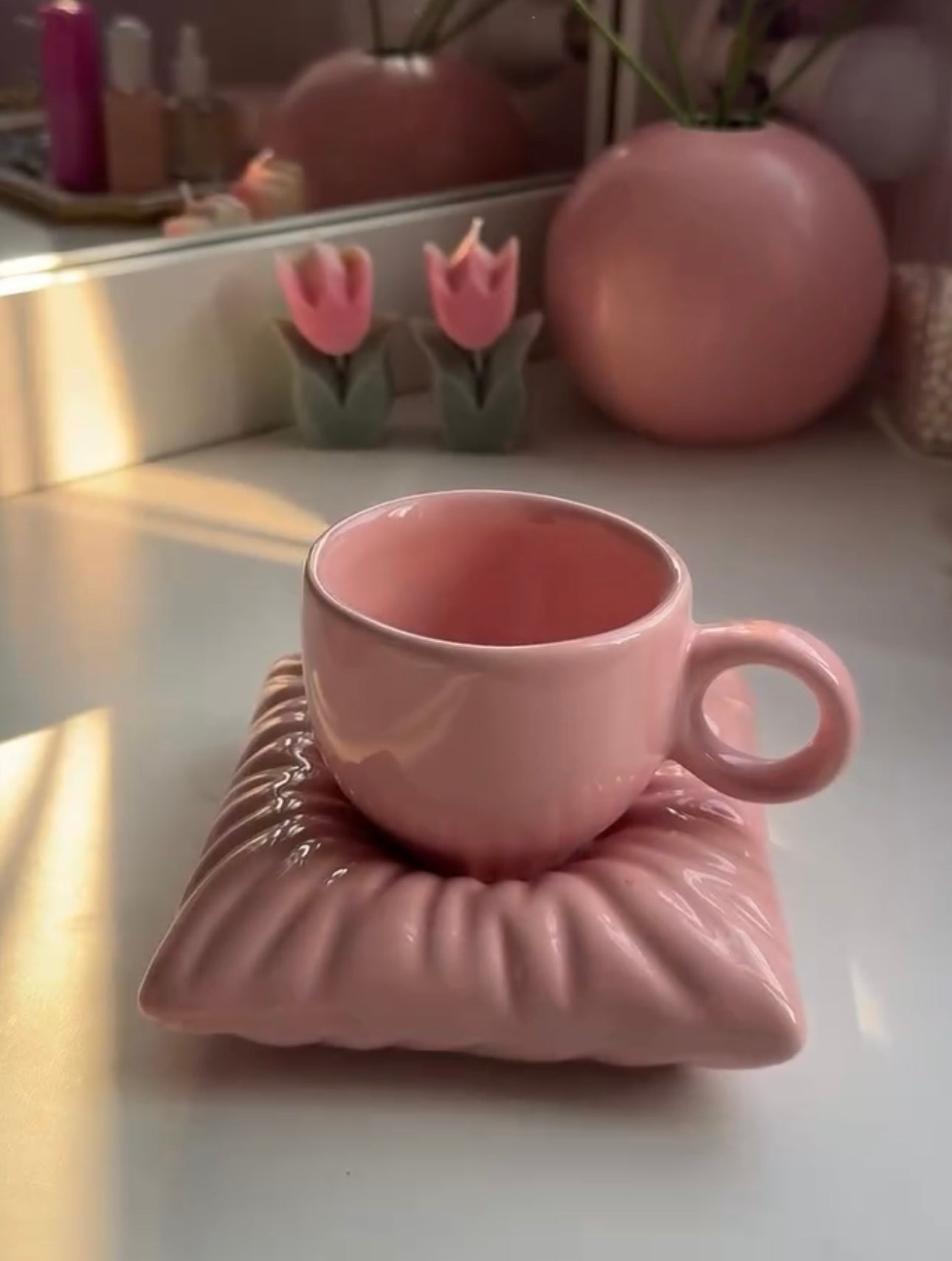 Pinterest Pillow Mug & Saucer Set