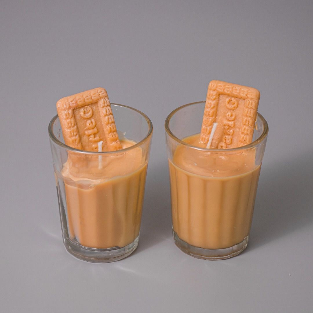 Chai & Biscuit Candle / Parle-G Biscuit Candles