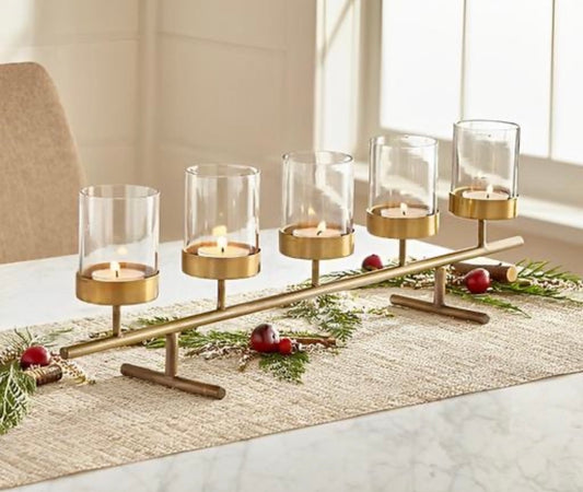 Decorative Gold Metal T-Light Candles Stand