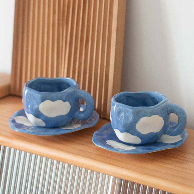 Pinterest Cloud Mug & Saucer Set