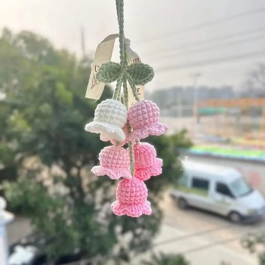 Crochet Bell Flowers Keychain/Car Hanging