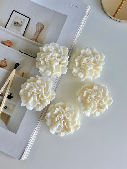 Elegant Carnation Flower Candle