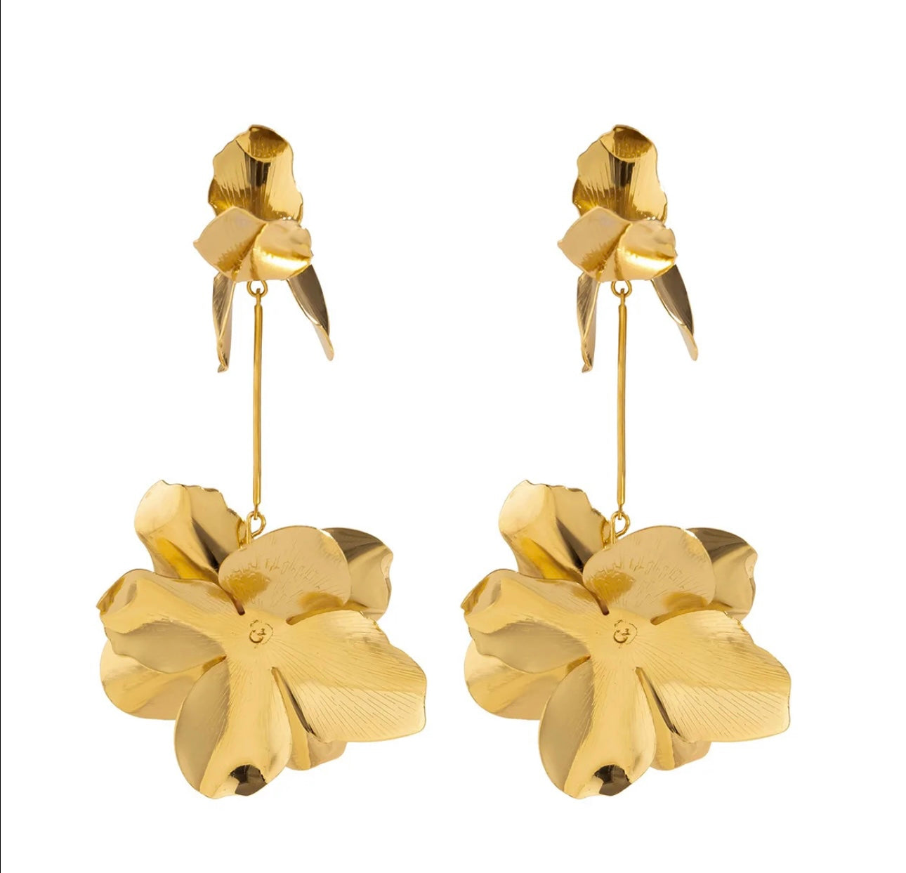 Retro Fashion Metal Flower Earrings