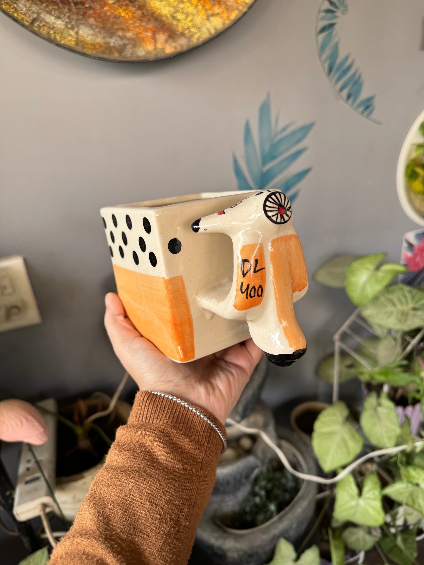 Decorative Scooter Shape Quirky Planter