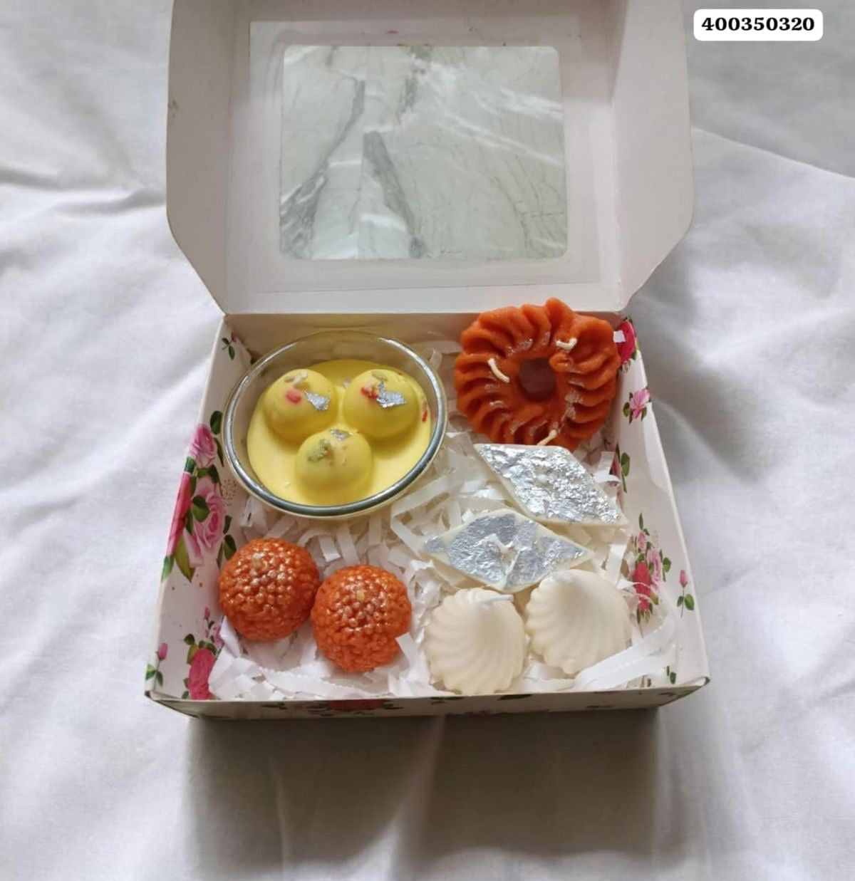 Indian Sweets/ Mithai Candles Box for Diwali