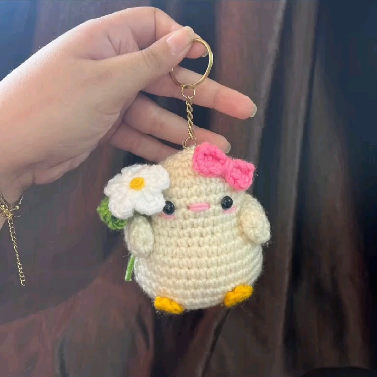 Adorable Duck Crochet Keychain