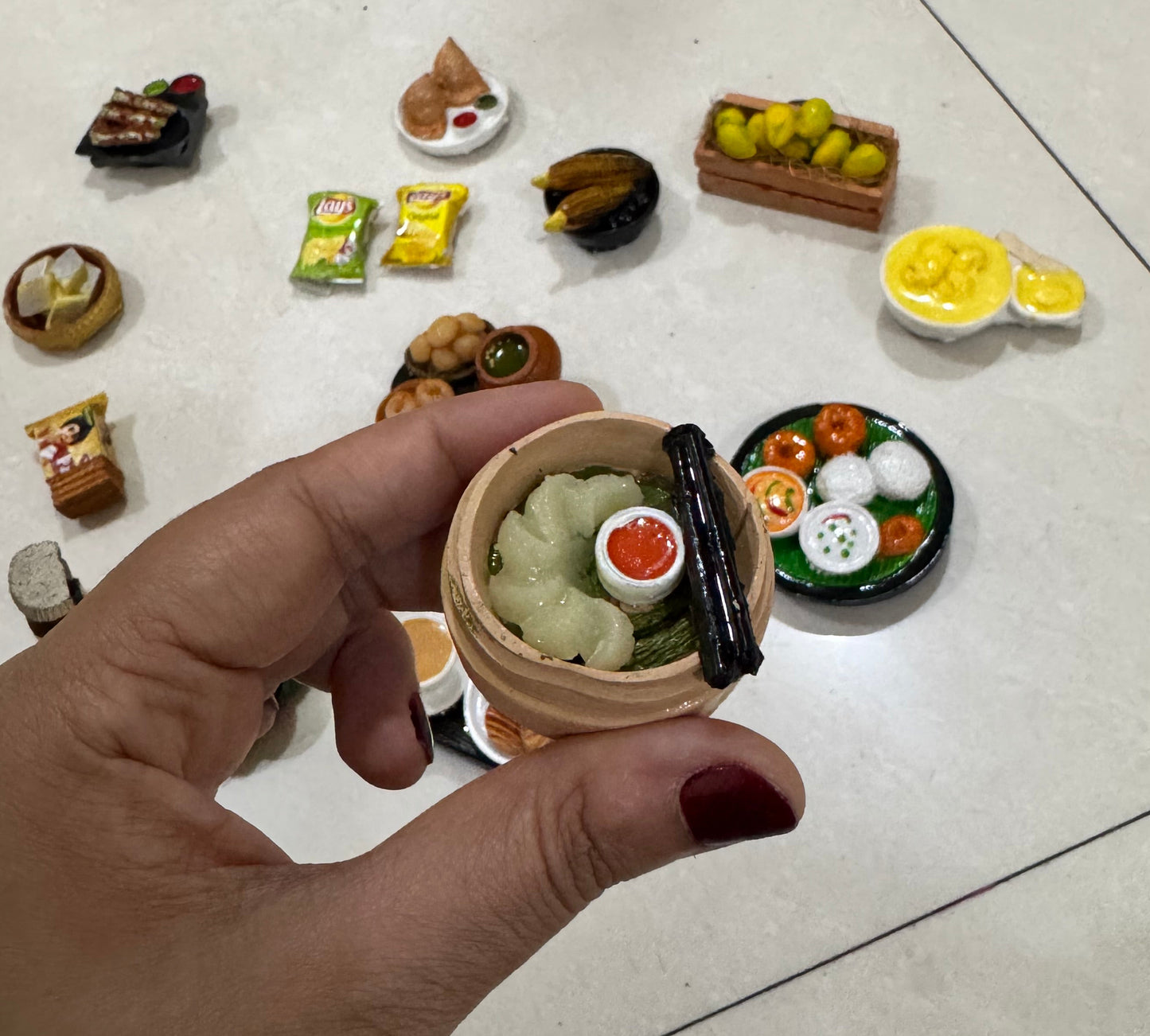 Momos/Dimsums Miniature Fridge Magnet