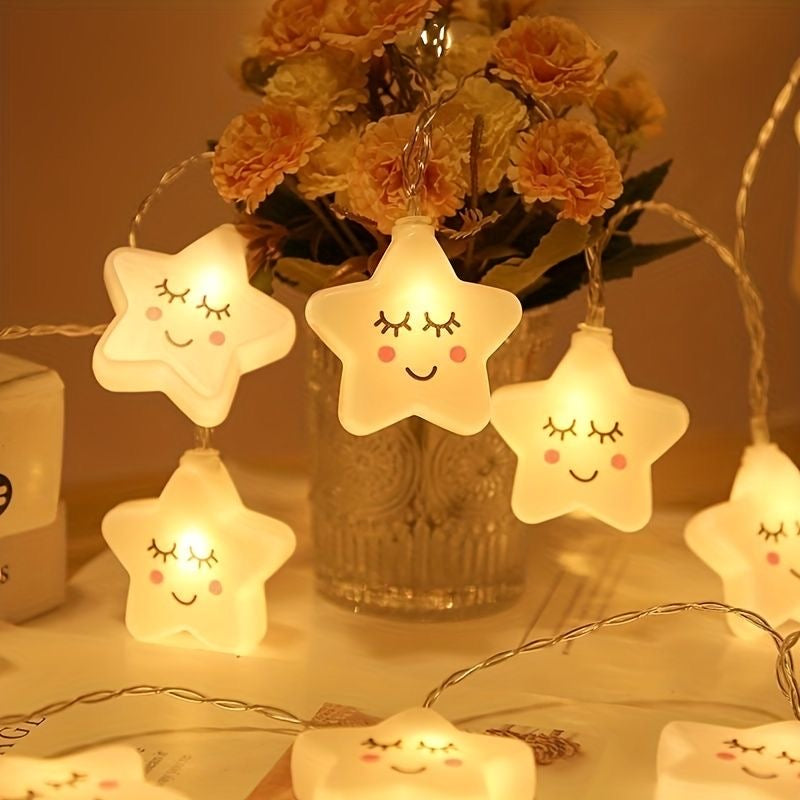 Cute Smiling Stars String Light