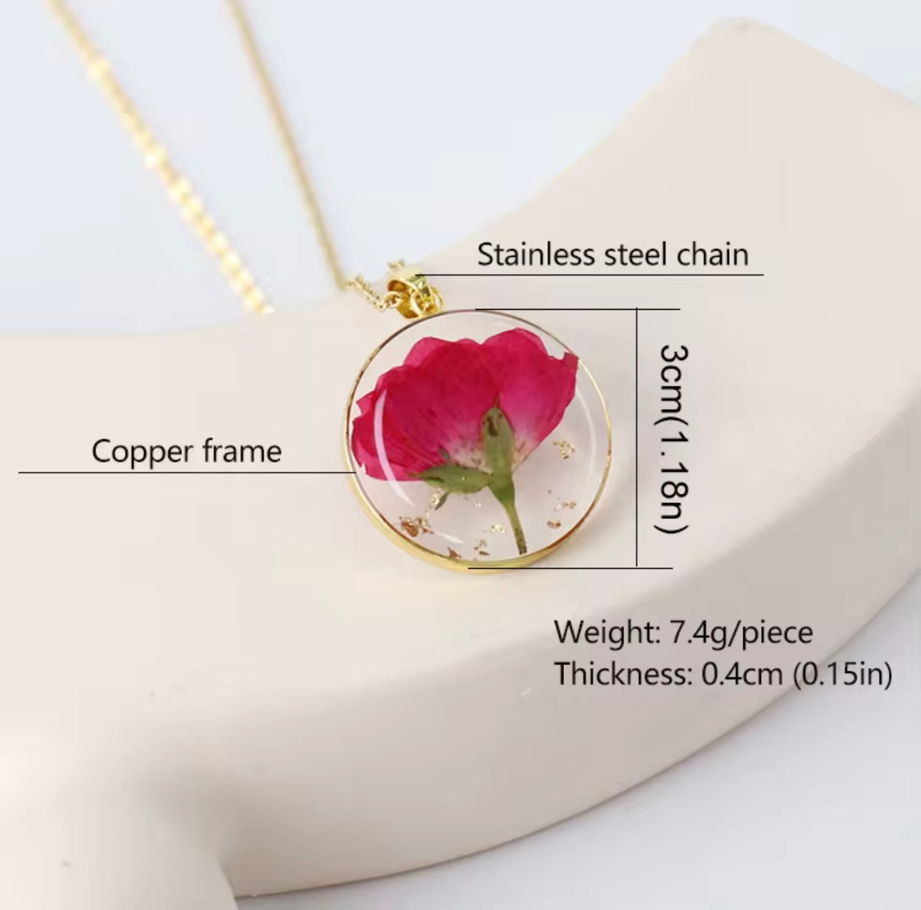 Real Rose Pendant