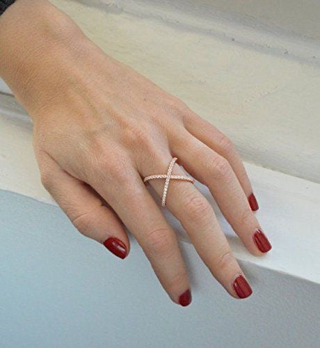 Minimalist Sterling Silver X-Shape Ring