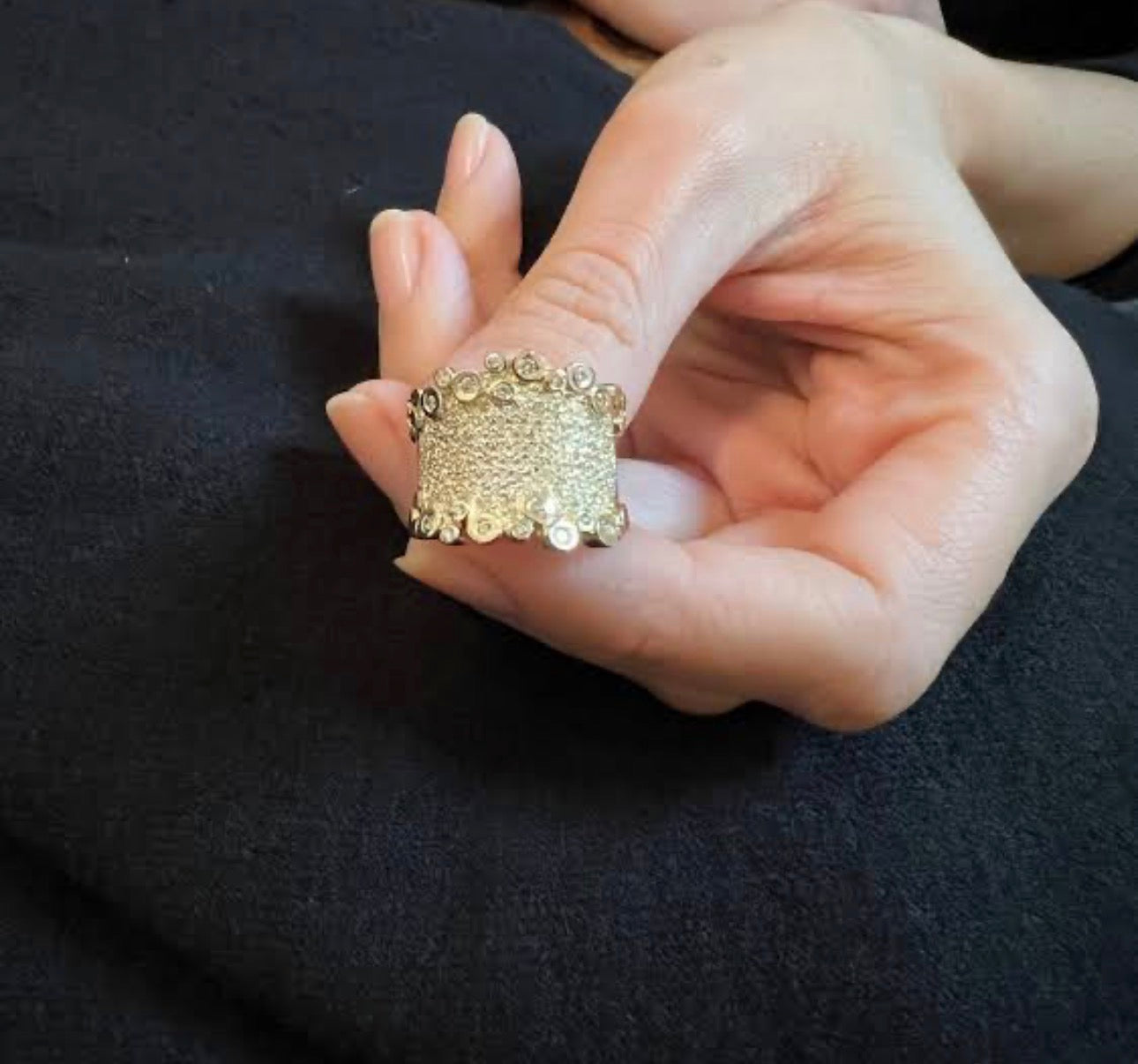 Statement Gold Plated Band Ring