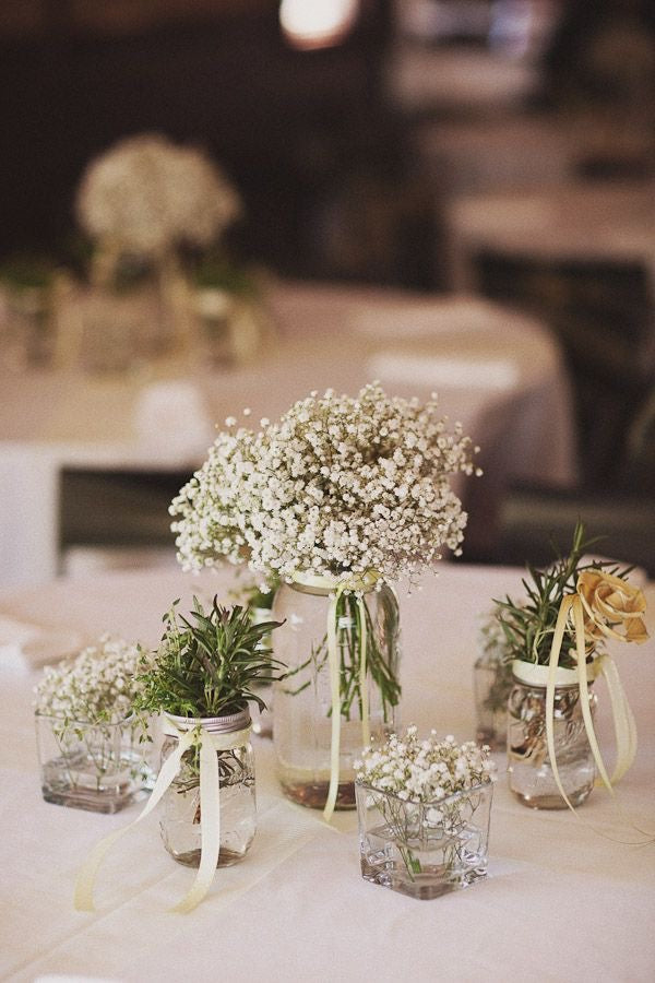 Mini Vase with Dried Baby’s Breath Flowers