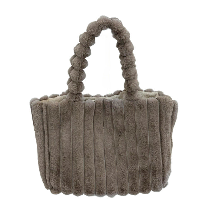 Plush Patterned Fur Bag