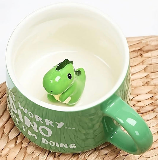 Pinterest Inspired Dino Inside Mug with Quote
