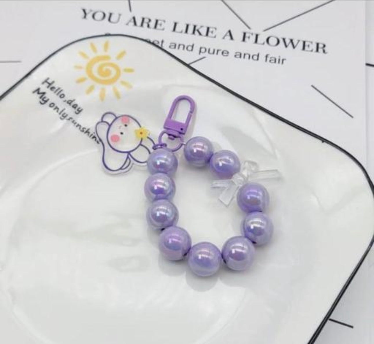 Adorable Smiling Bunny Keychain