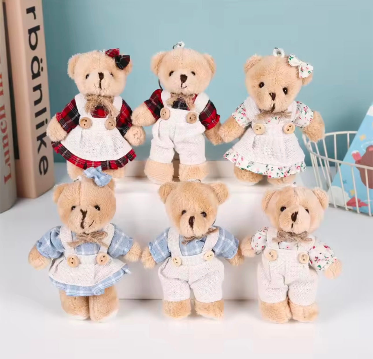 Exclusive Teddy Bears with Cute Outfits Keychains