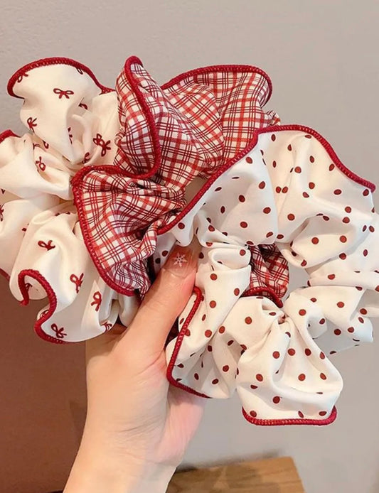 Classic Hair Srunchies / Hair Ties - Set of 3