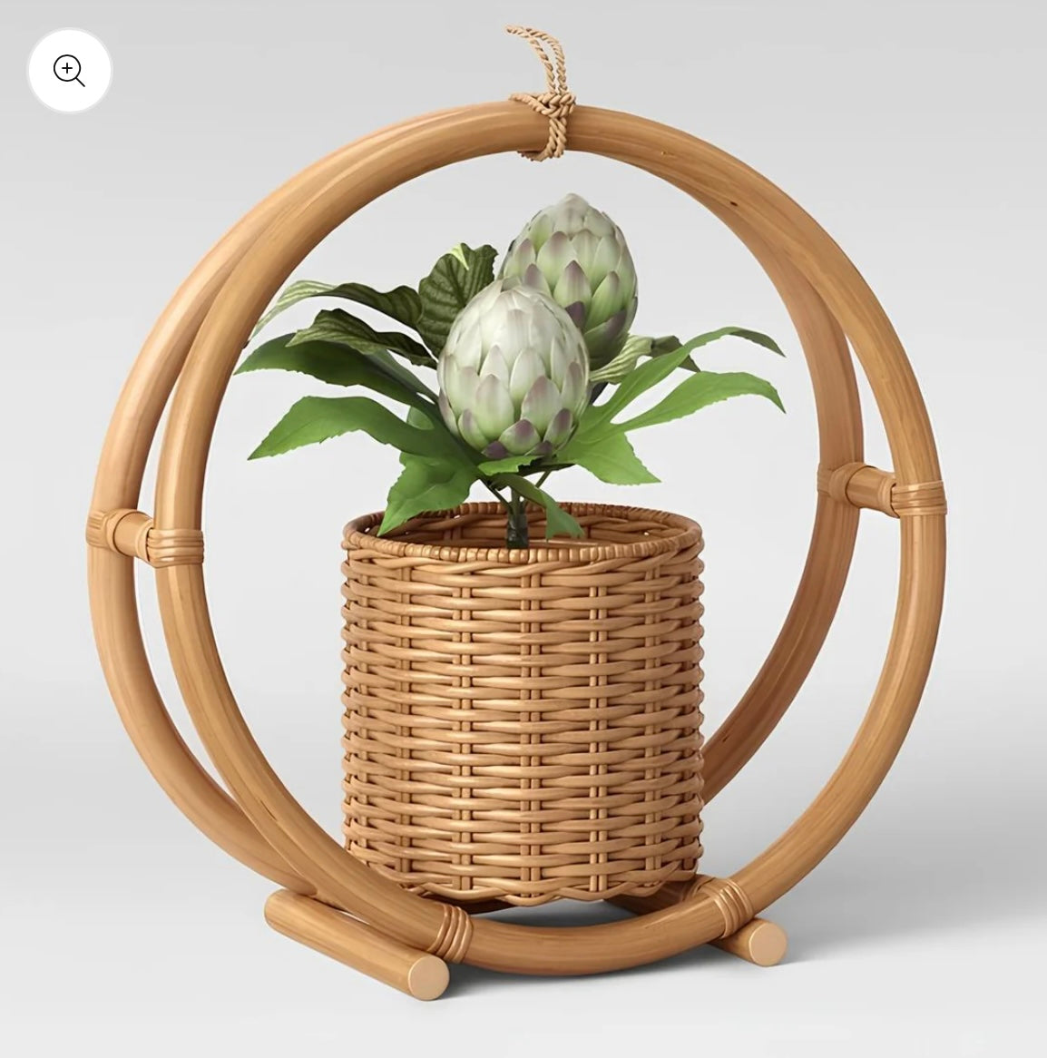 Bamboo Rattan Hanging Planter