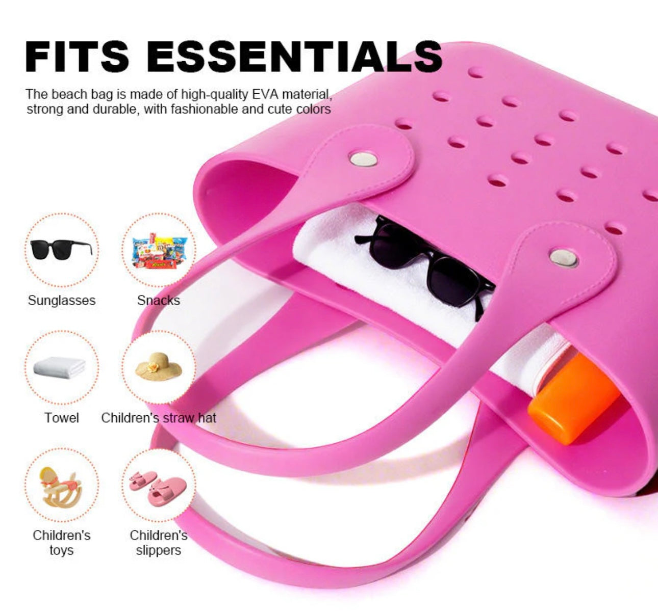 Premium Large Beach Bag / Silicone Crocs Bag