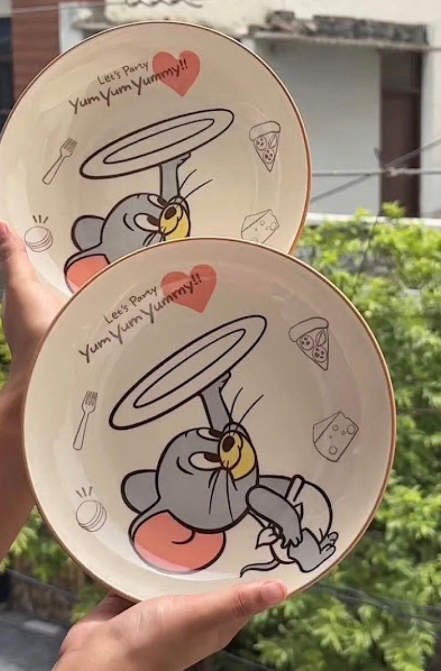 Adorable Tom & Jerry Pasta Bowl