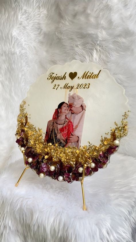 Customised Photo Frame for Varmala/Garland Preservation