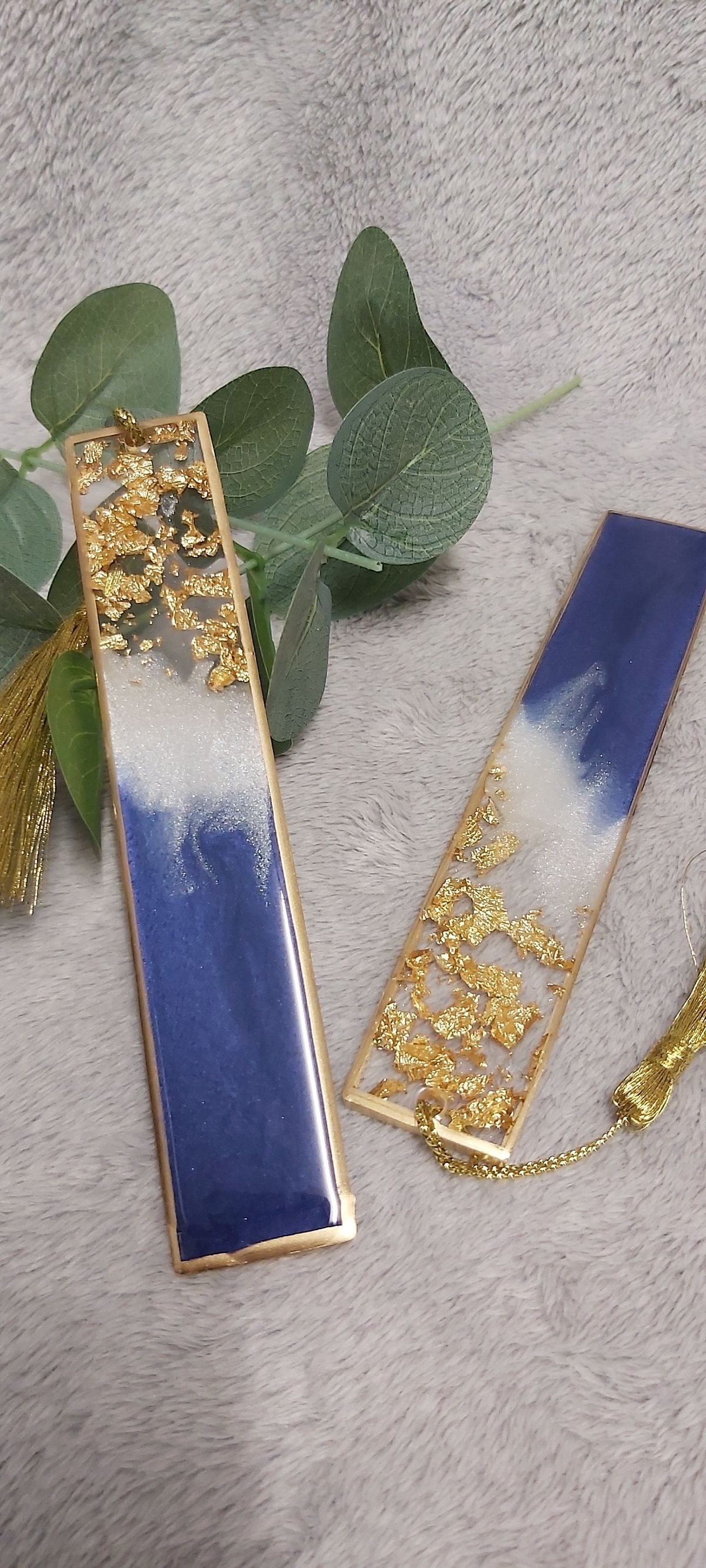 Gold Foil Bookmarks with Tassels