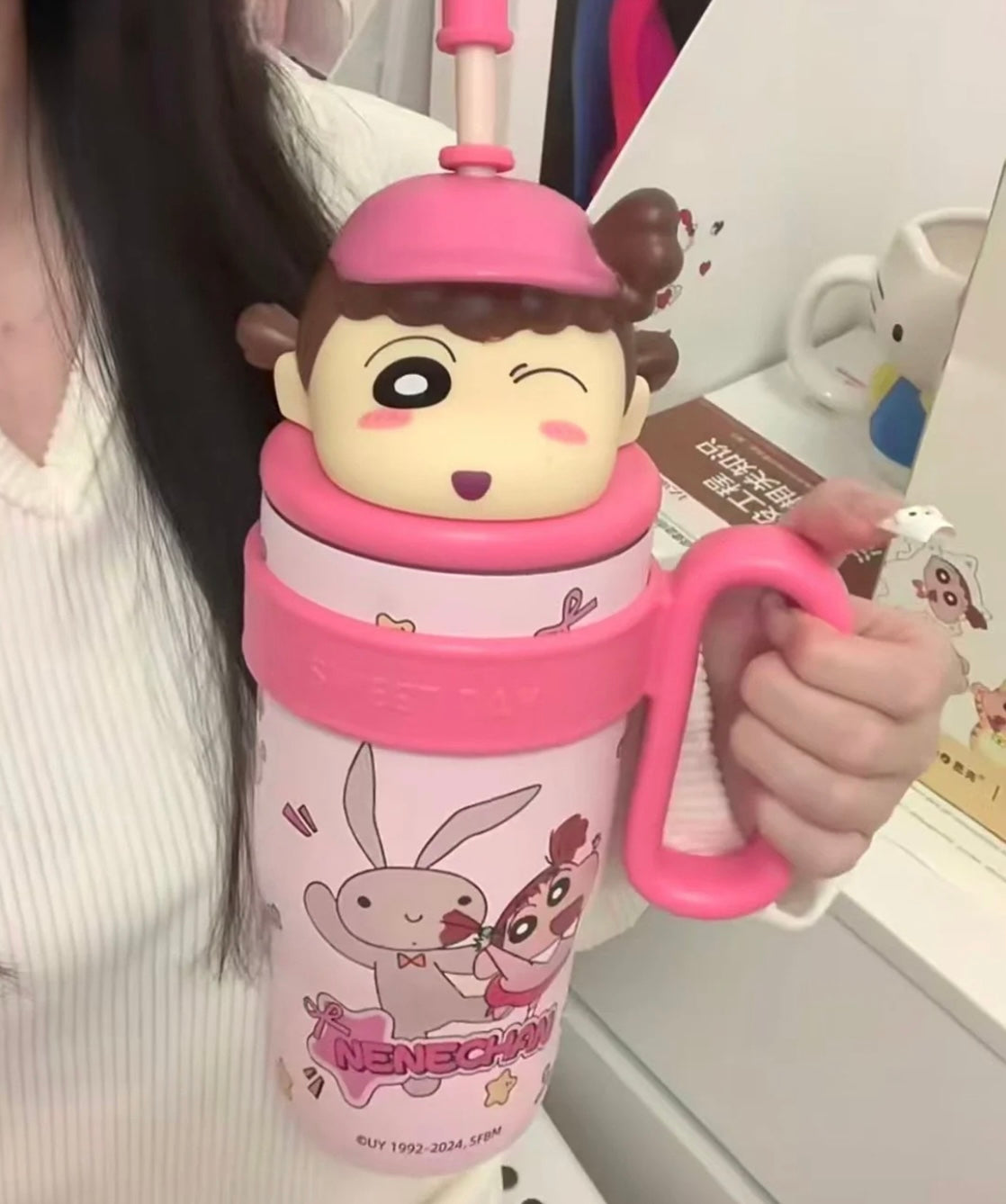 Limited Edition Shinchan Cartoon Insulated Sipper/Tumbler - 800 ml