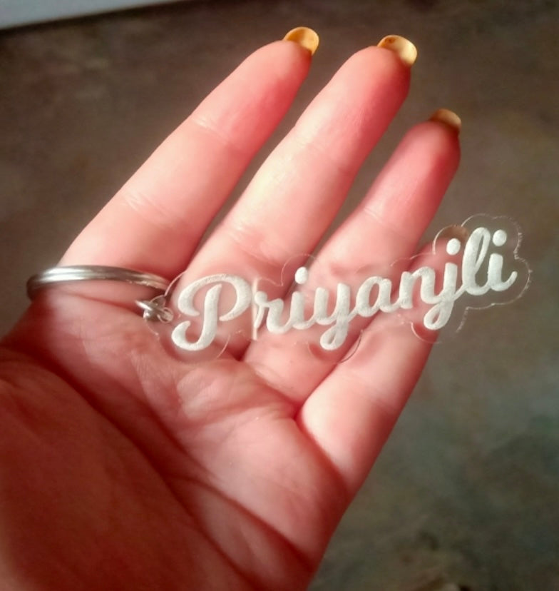 Personalised Acrylic Name Keychain