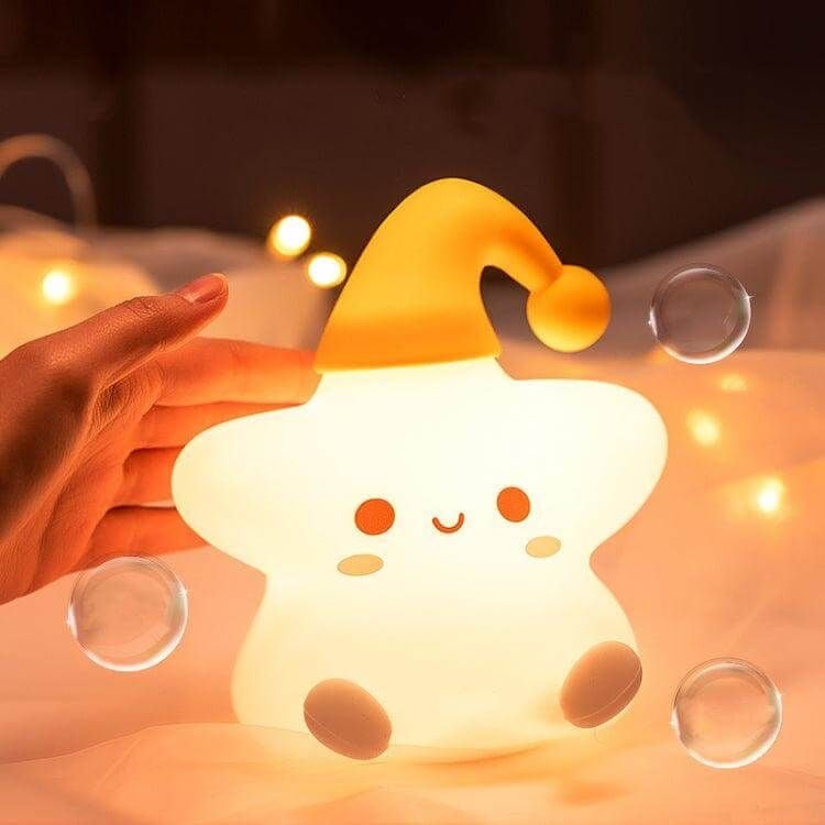 Cute Star Touch Sensor Silicon LED Night Light - Rechargeable