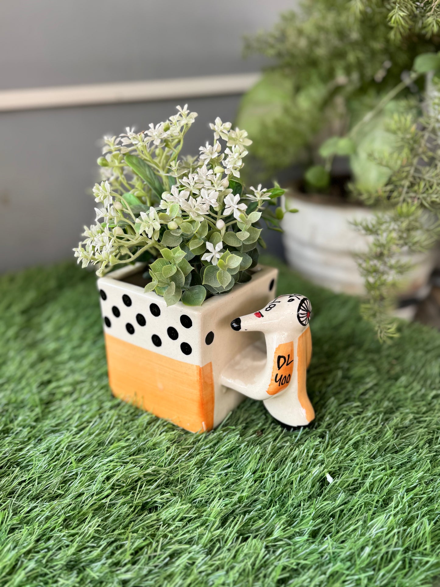 Decorative Scooter Shape Quirky Planter