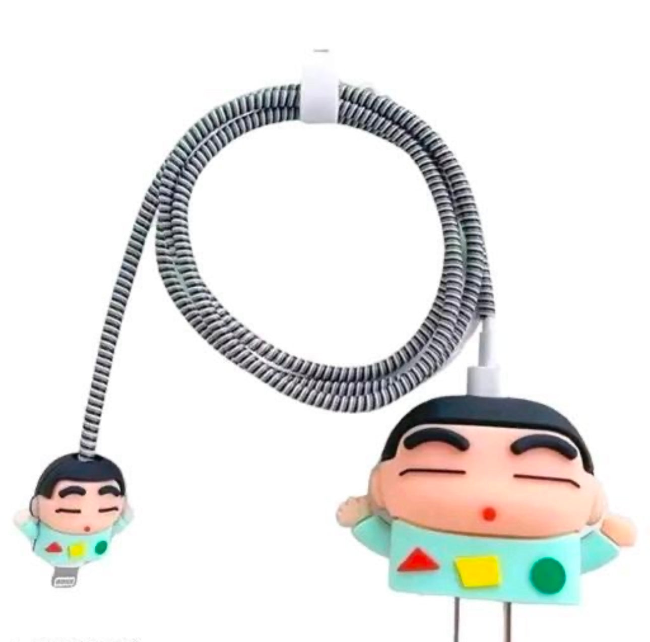 Cute Shinchan Design Charger Cover for iPhones (18W-20W Charger)