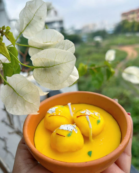 Rasmalai Shape Diwali Candles