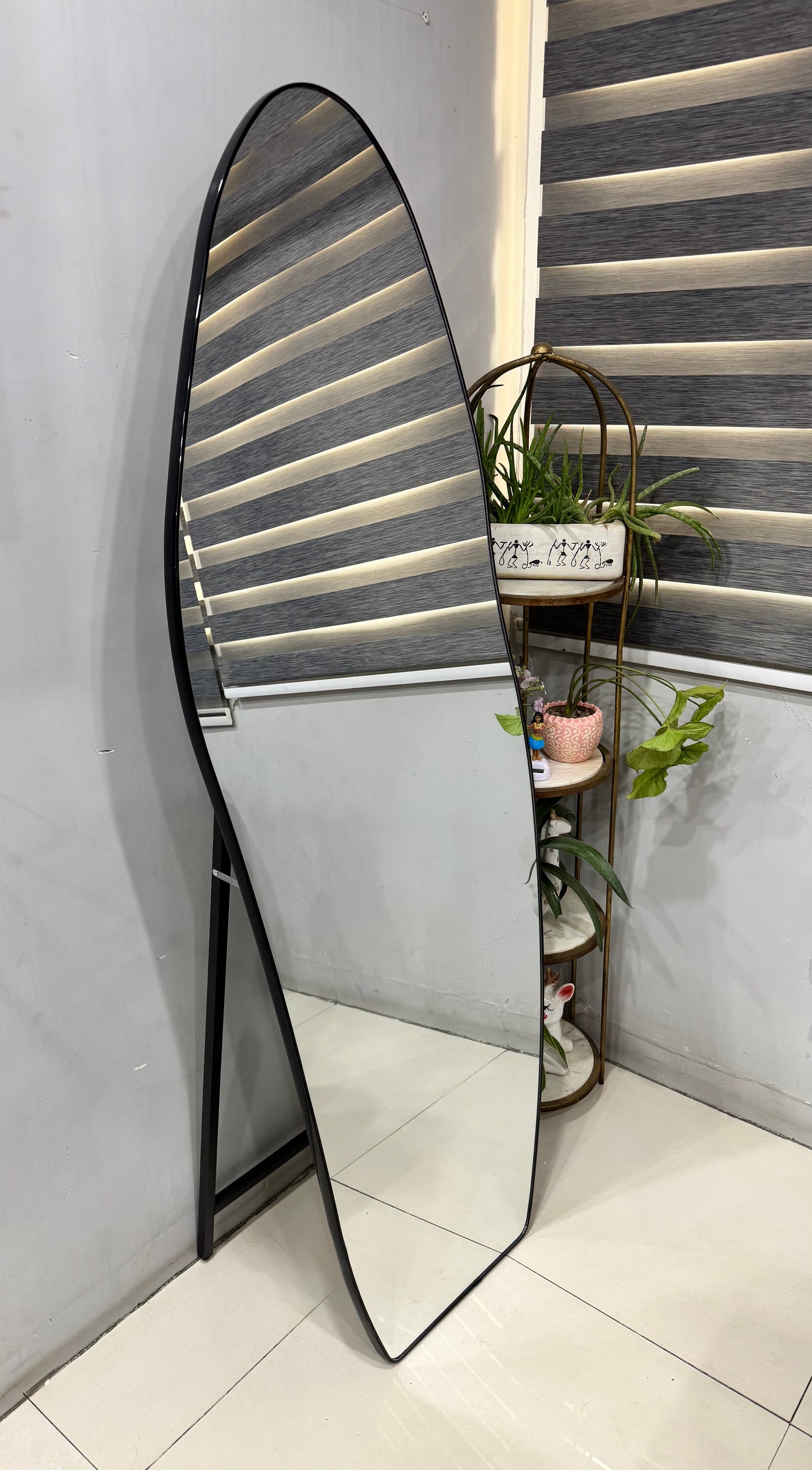 Irregular Blob Mirror with Sleek Frame - Only deliverable in Delhi/NCR