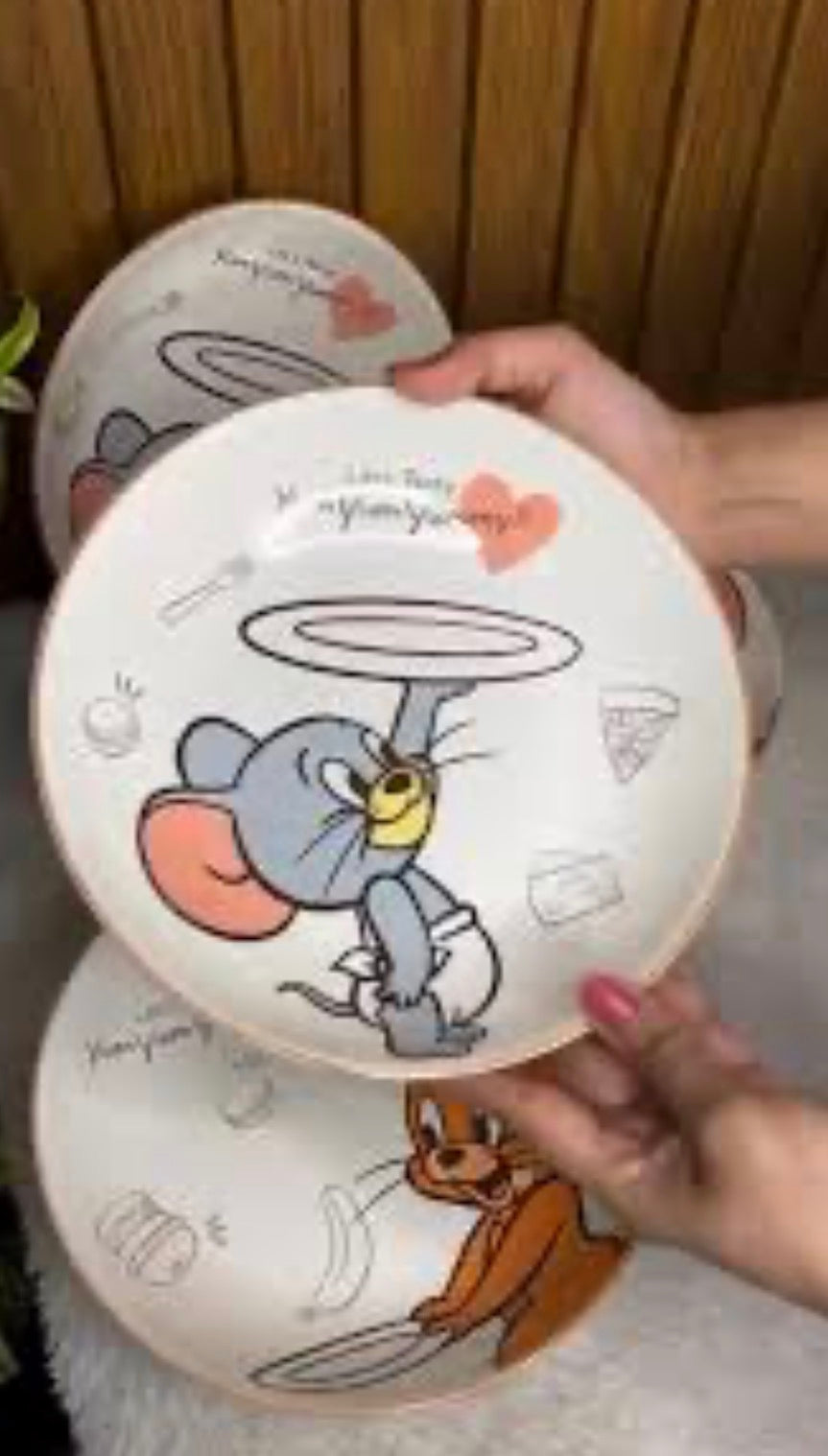Adorable Tom & Jerry Pasta Bowl