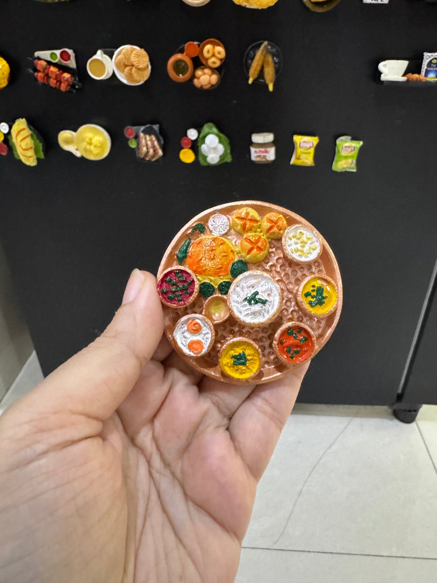 Jumbo Rajasthani Thali Miniature Fridge Magnet