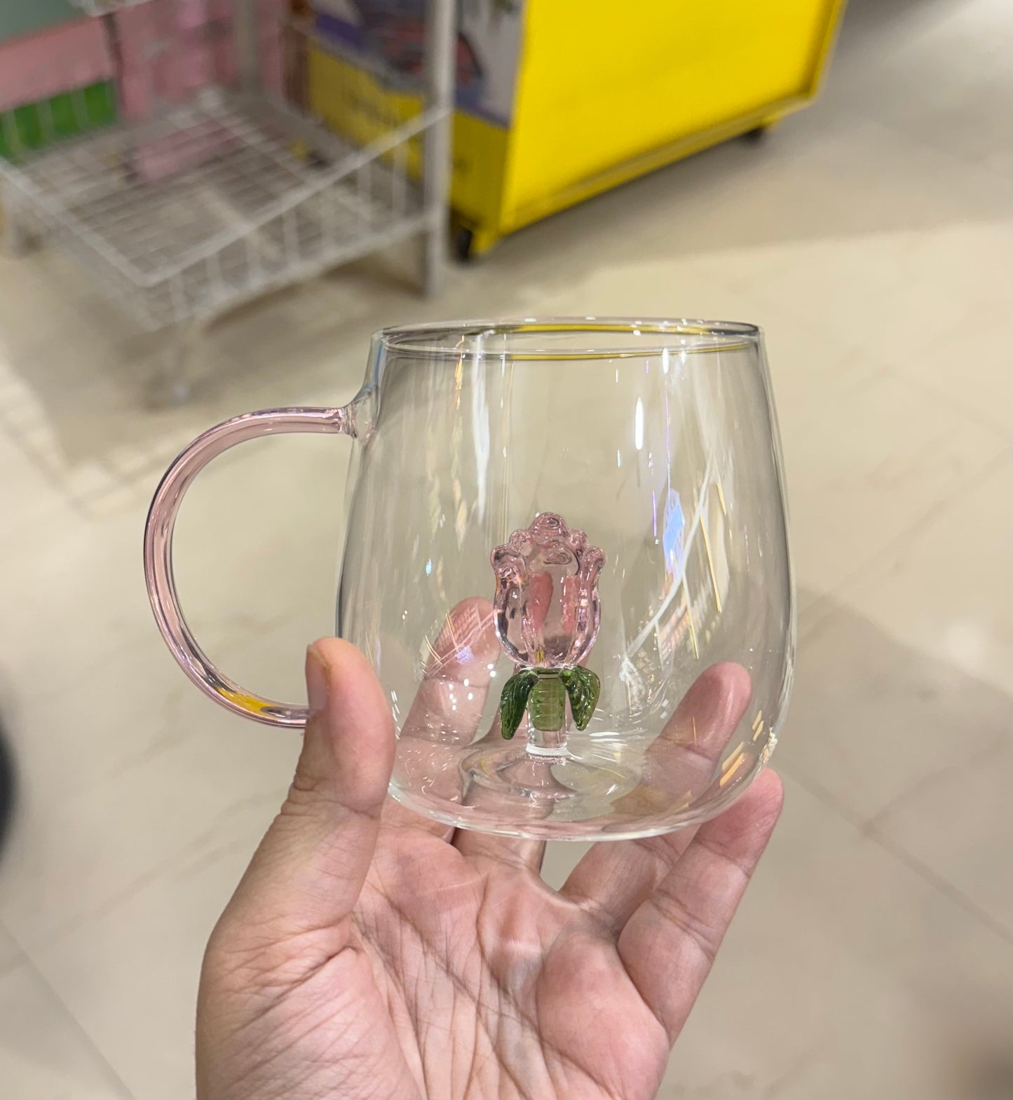 Aesthetic 3D Crystal Rose Inside Mug