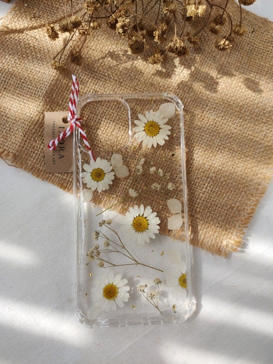 Floral Mobile Cover with Real Pressed Flowers