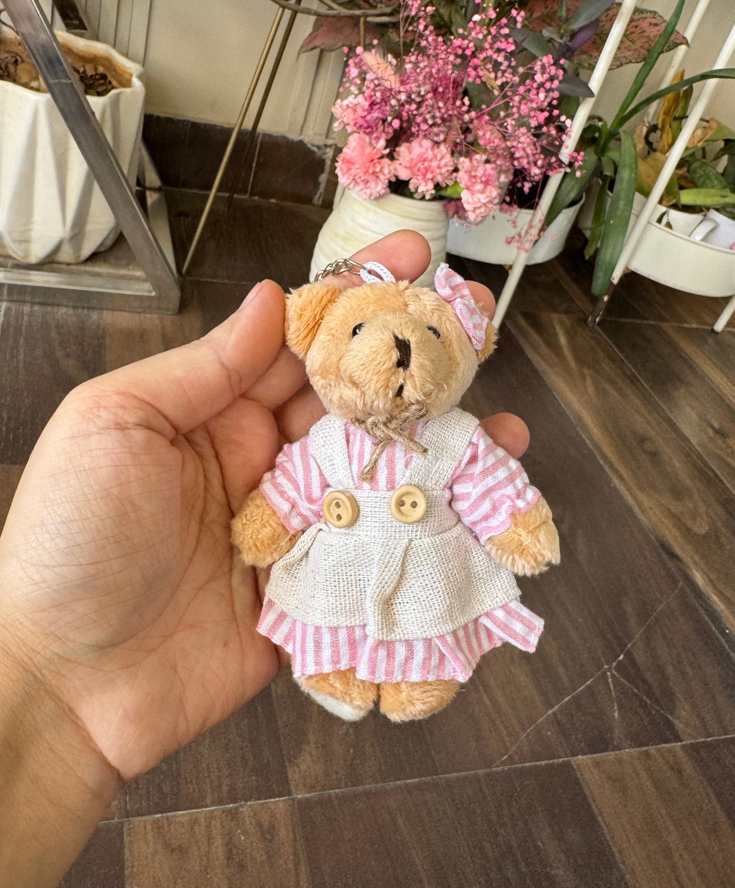 Exclusive Teddy Keychains with Cute Pink Outfit (Boy/Girl)