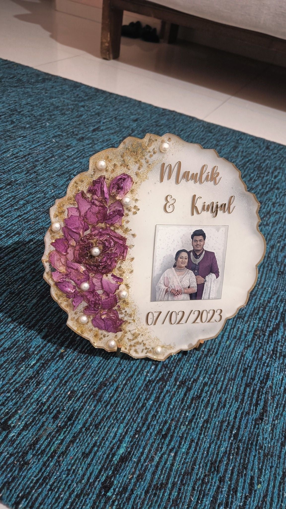 Customised Photo Frame for Varmala/Garland Preservation