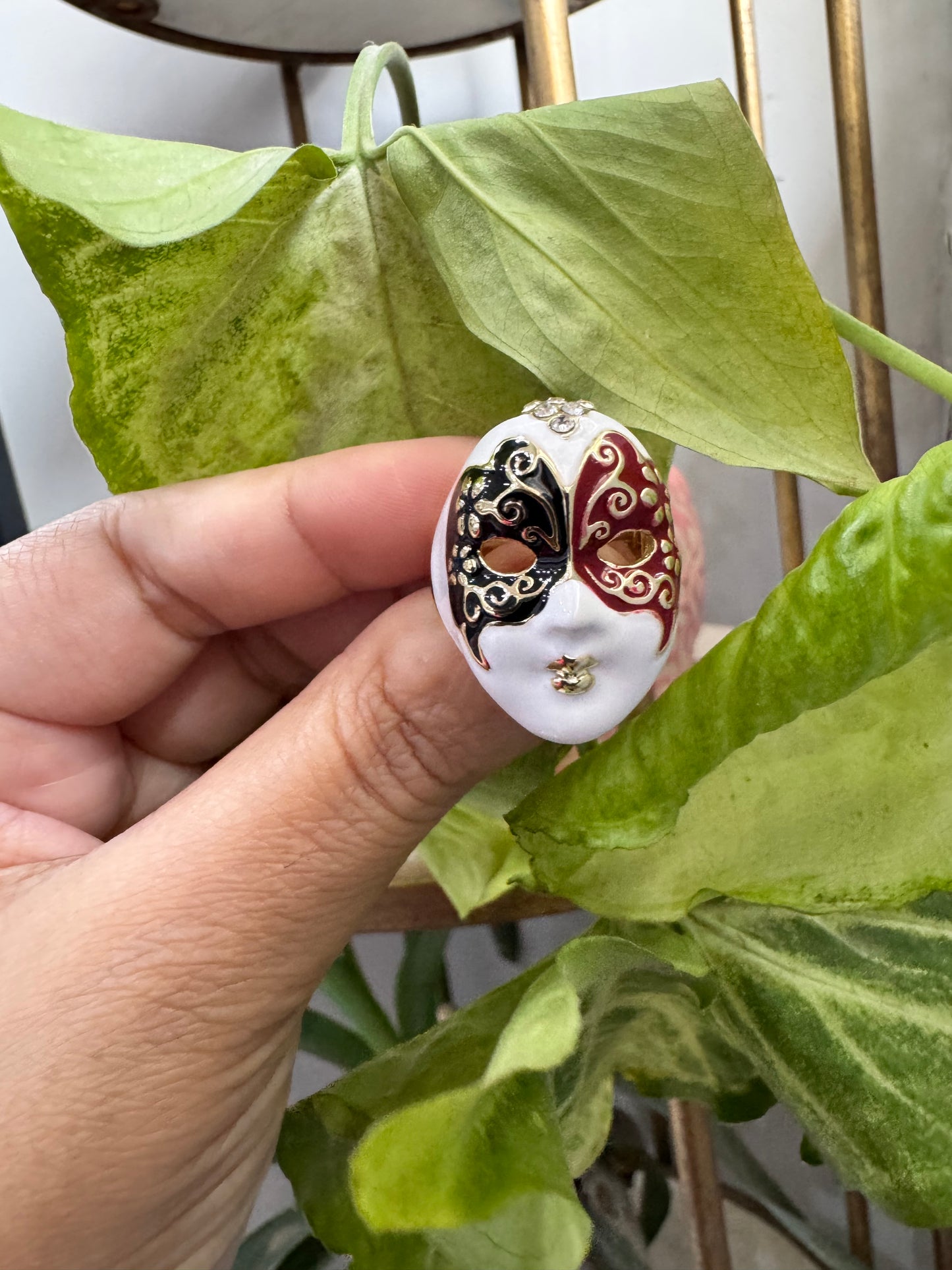Statement Venetian Mask Ring