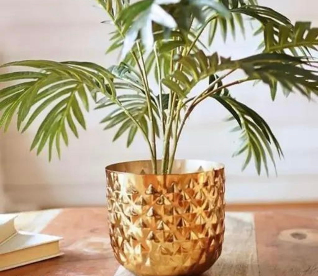 Decorative Pineapple Texture Gold Indoor Planter