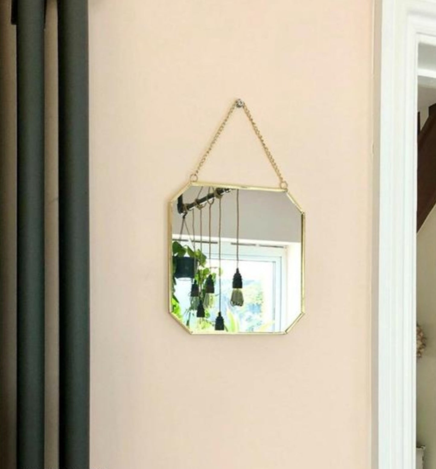 Elegant Nordic Accent Hanging Wall Mirror