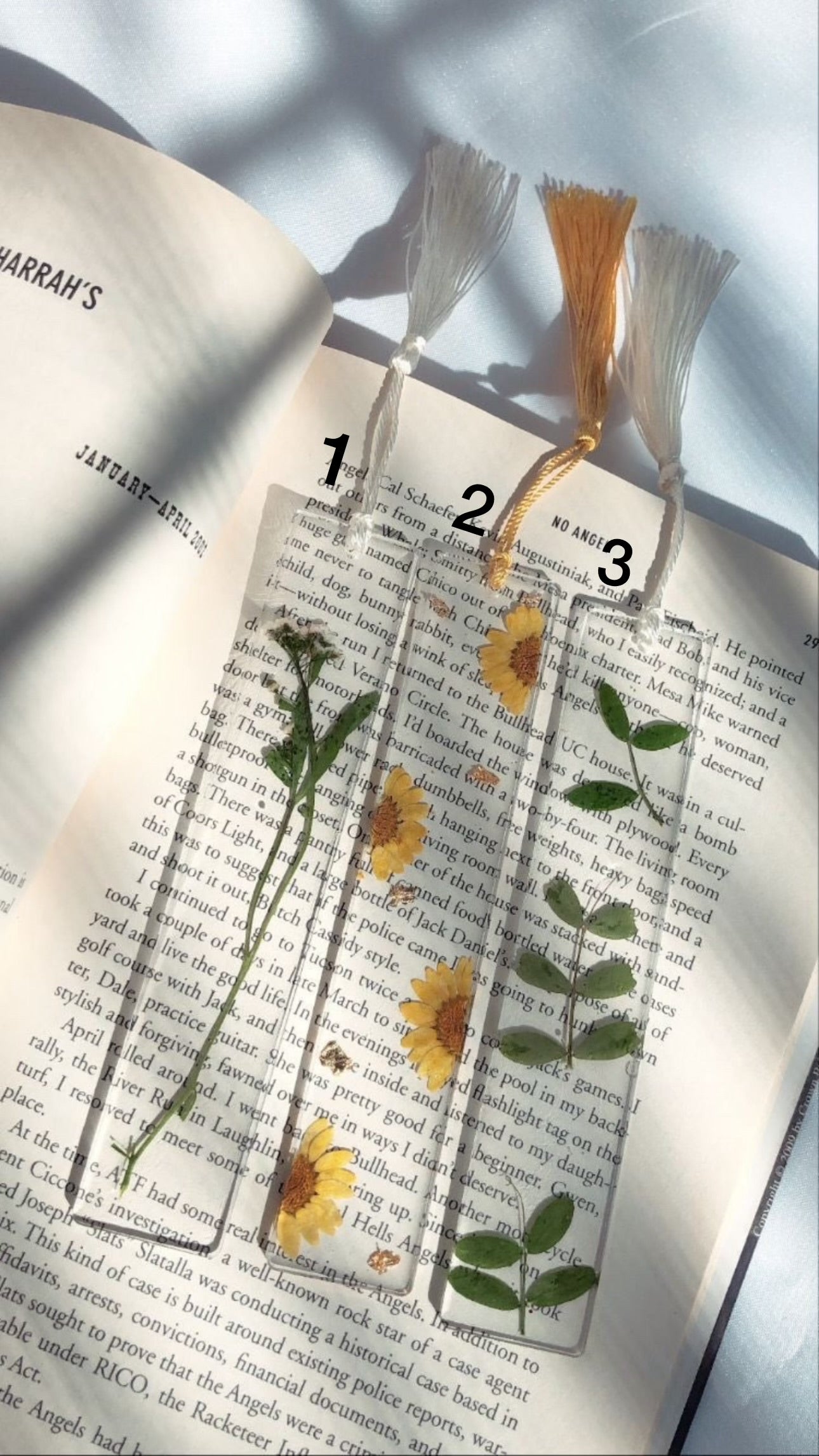 Floral Bookmarks with Real Pressed Flowers