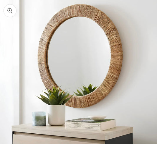 Boho Cane Mirror Round