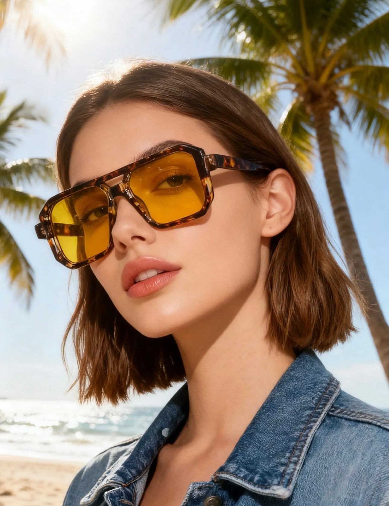 Luxe Retro Square Sunglasses