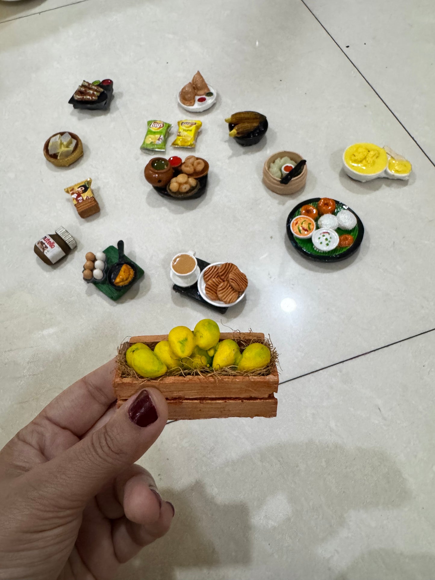 Mango Basket Miniature Fridge Magnet