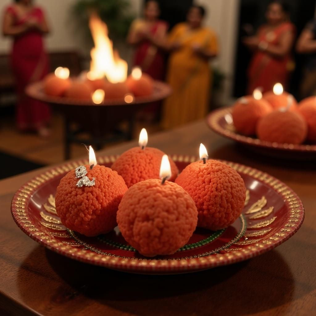 Motichoor Laddoo Candles