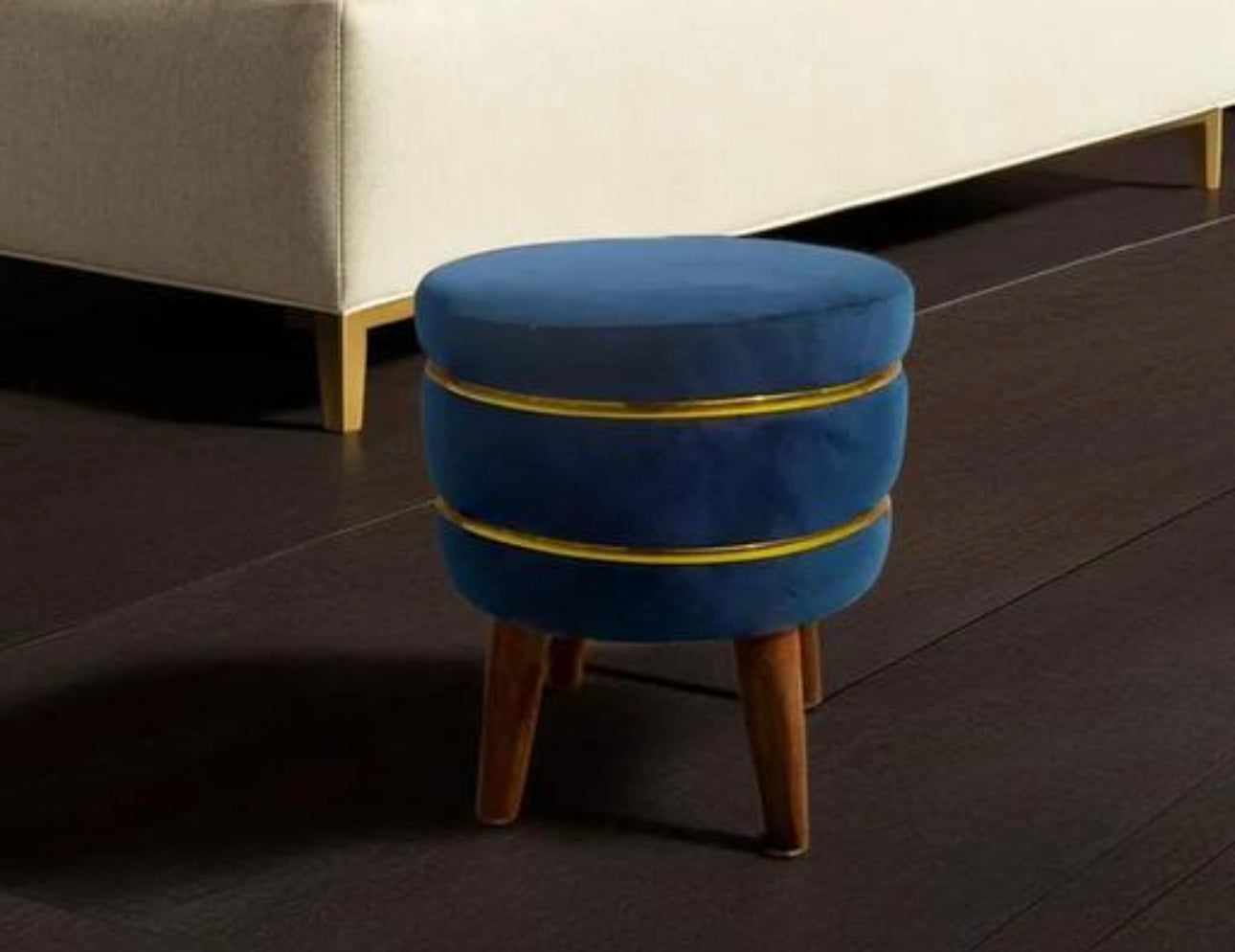 Deluxe Velvet Ottoman Pouffee